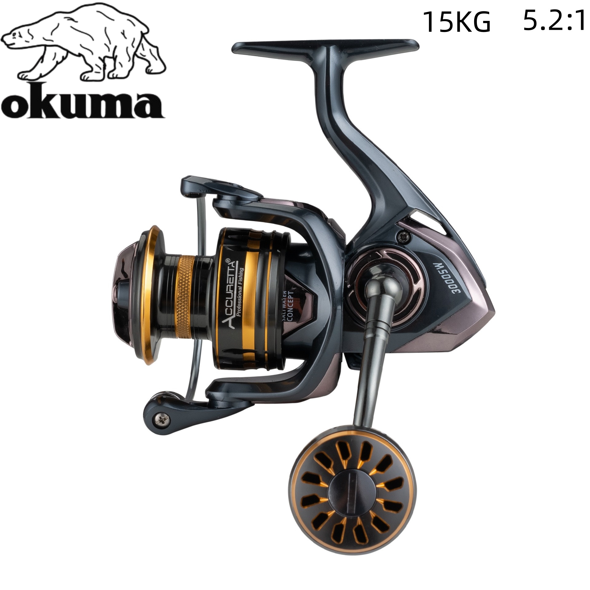 Kastking Reel Zephyr - Mulinello da pesca Okuma Zero-Backlash, interamente
