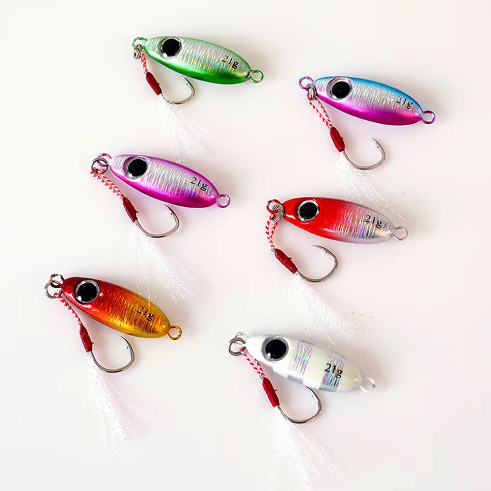 Fishing Lure Spoon - 6 pz Micro Metallo Jigging Esche