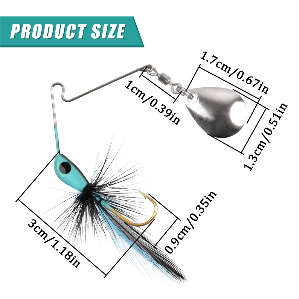 6 Pz/12 Pz Spinner esca Bass R - Fishing Lure Spinnerbait recensione e prezzo