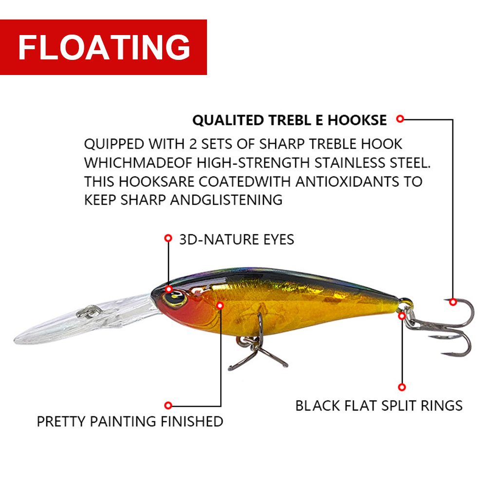 5.8cm 6.63g esche da pesca Flo - Fishing Lure Jerkbait recensione e prezzo